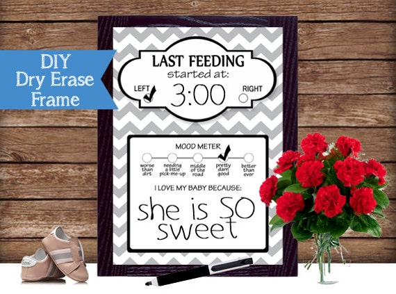 Last Feeding Printable 5x7 Baby Shower Gift