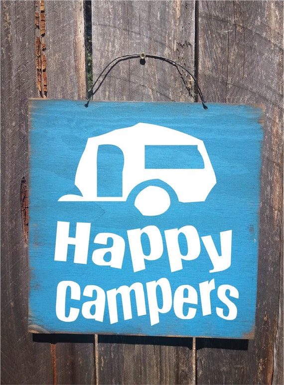 camping decor, happy campers, camping sign, travel trailer sign, trailer decor, camping decoration, Camping, Camper Sign, Camper decor, 115