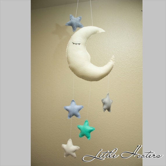 Moon and stars mobile nursery mobile "Goodnight moon" baby mobile