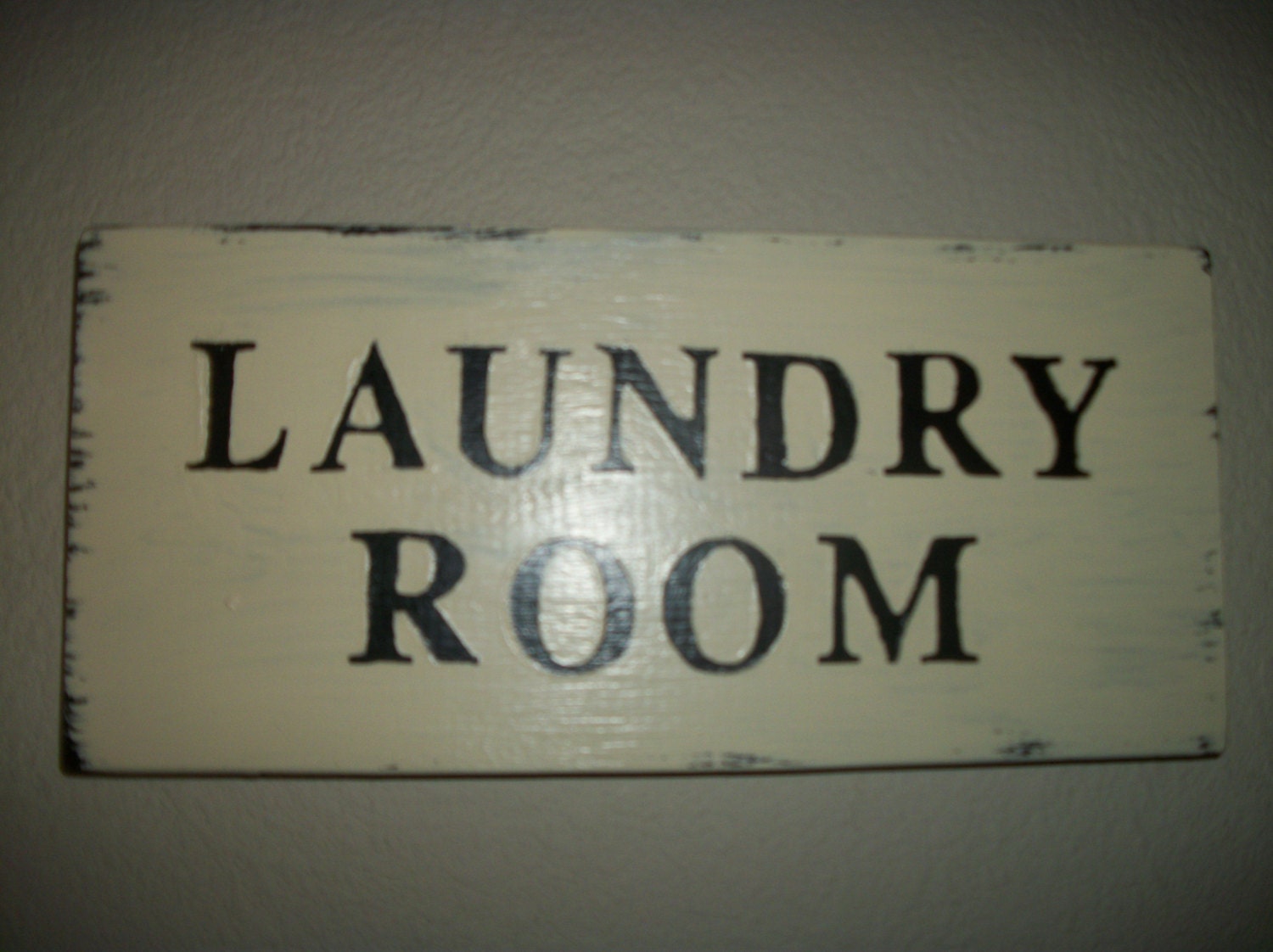 Laundry Room antique white wood sign by SignReads on Etsy