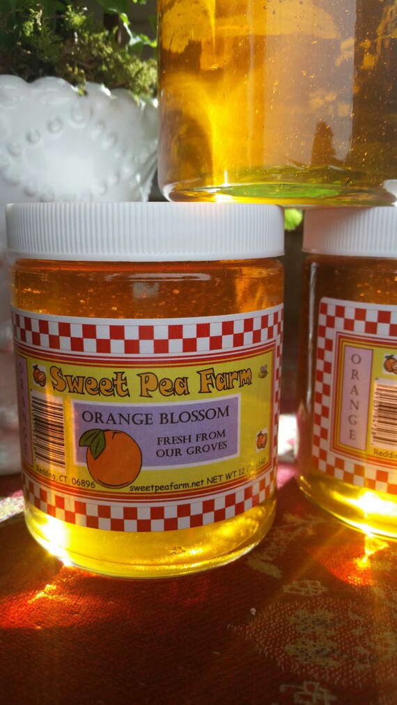 Orange Blossom Honey 12 oz by sweetpeafarmhoney on Etsy