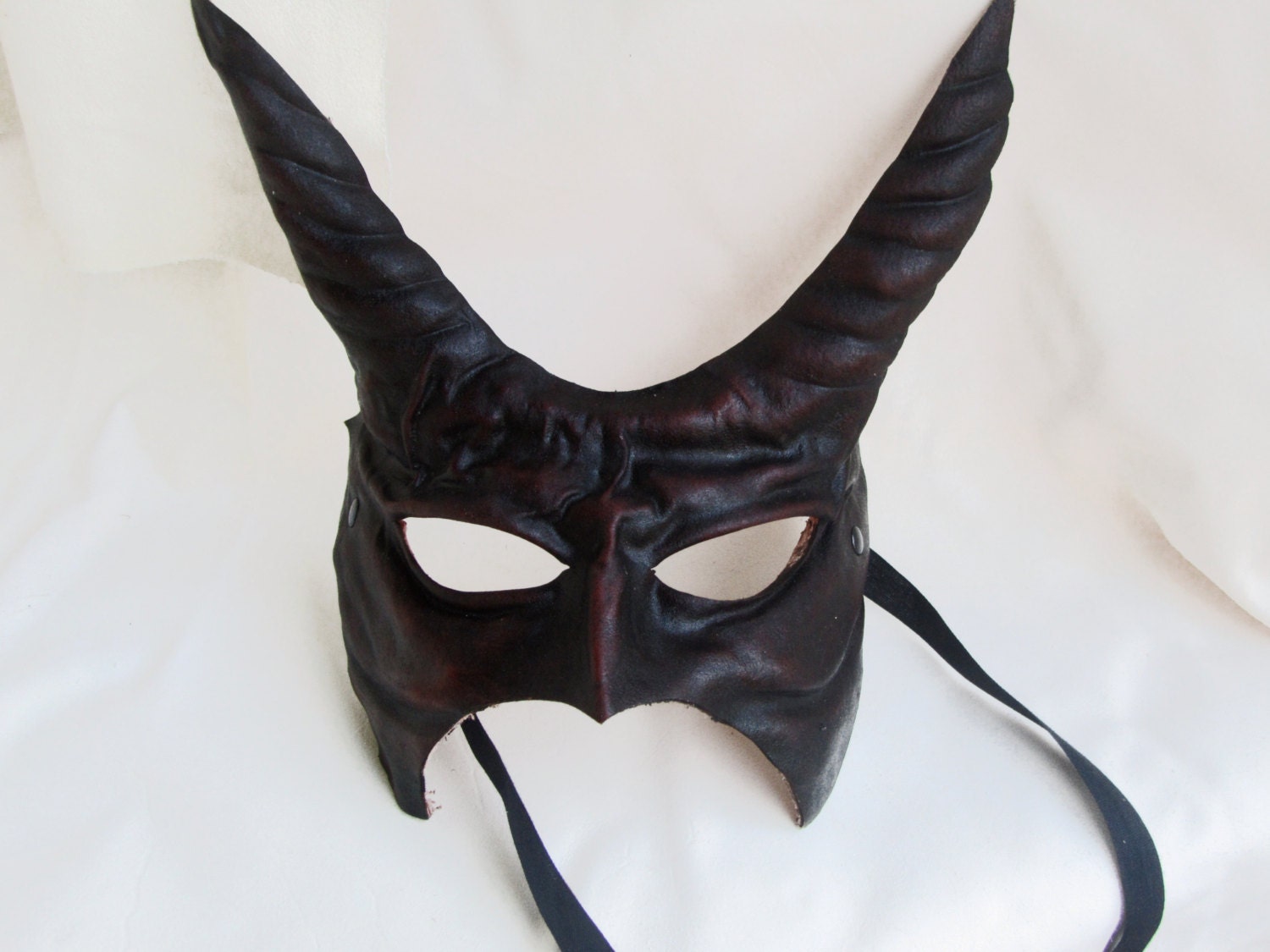 Demon mask devil leather horn costume cospaly by MaschereFabula