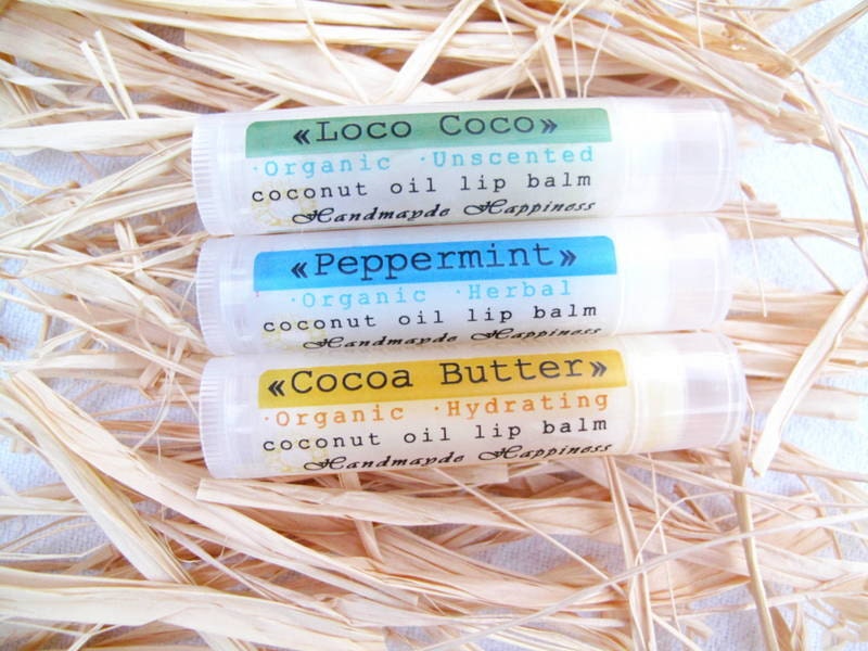 Organic Lip Balm / Coconut Oil Lip Balm / Beeswax lip balm