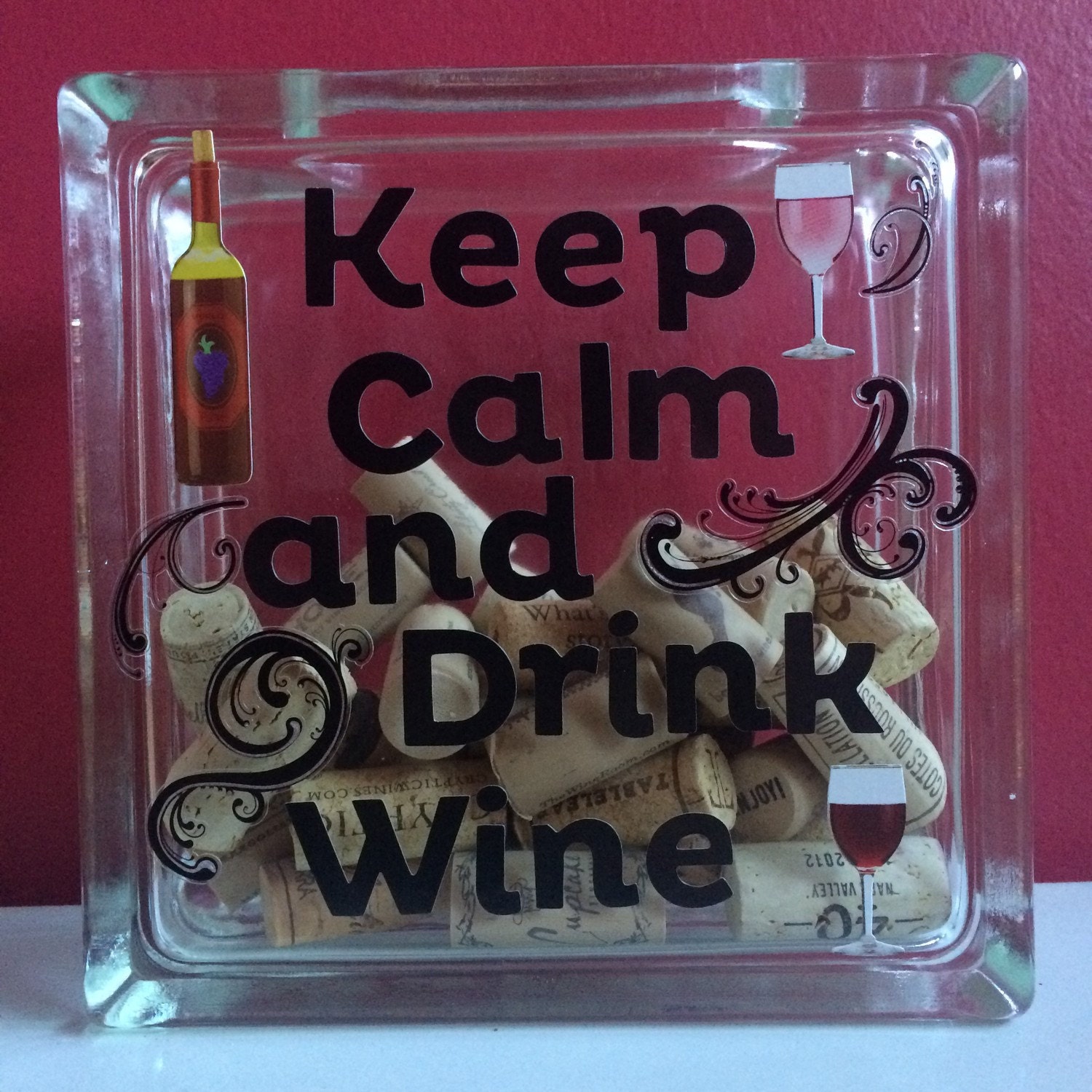 Wine Cork Collector Keep Calm and Drink Wine by CorkCreations610