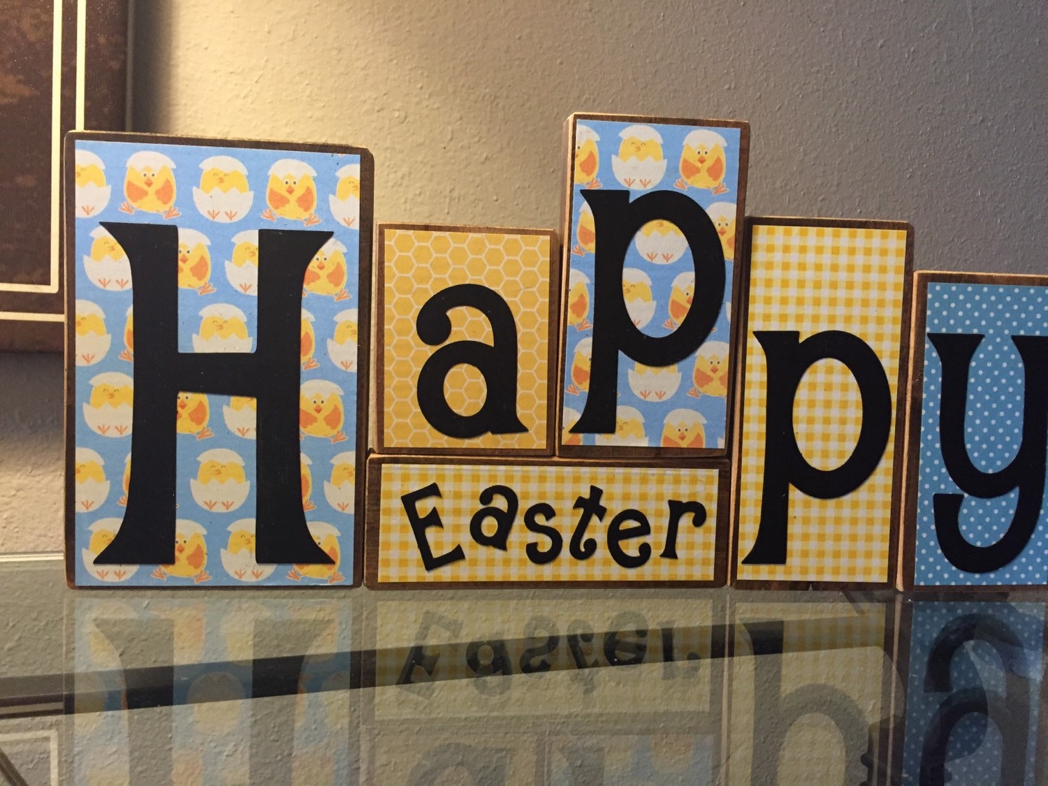 Happy Easter Wooden Blocks by BoardsbyKelly on Etsy