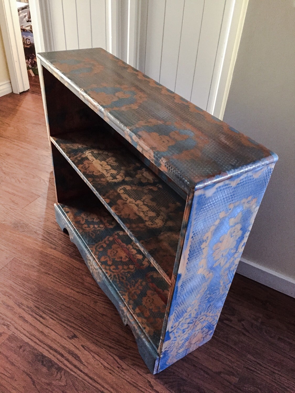 SOLD French Country Bookshelf shabby chic wood bookcase w/