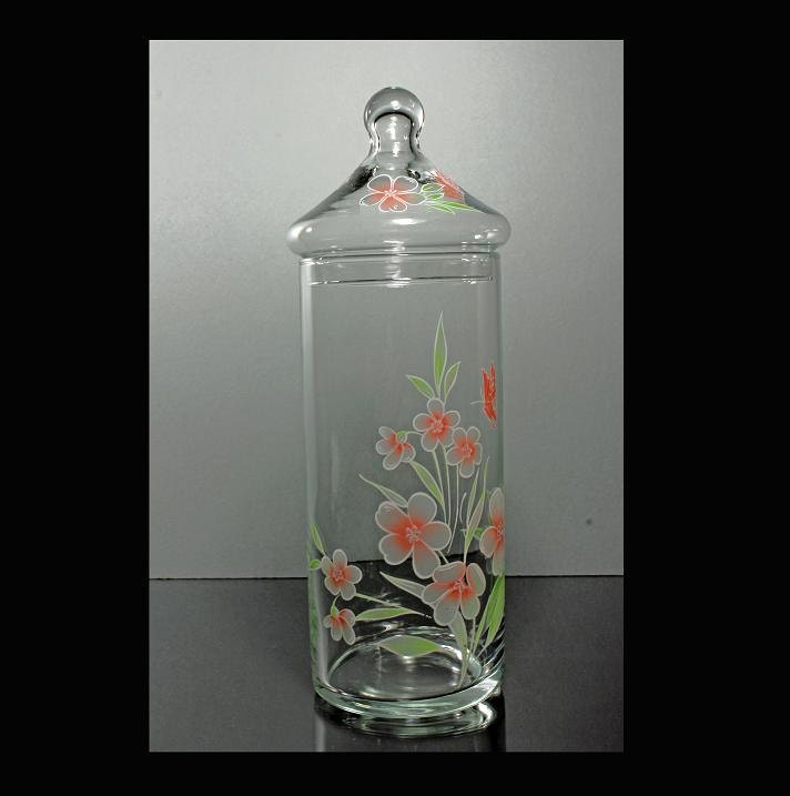 Decorative Glass Apothecary Jar with Lid
