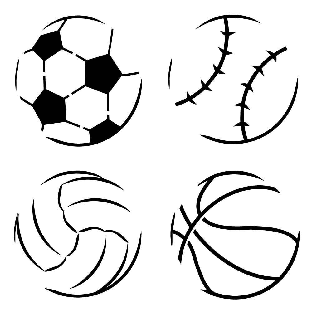 SUM03 Reusable 7MIL Laser-Cut Stencil Sports balls Soccer