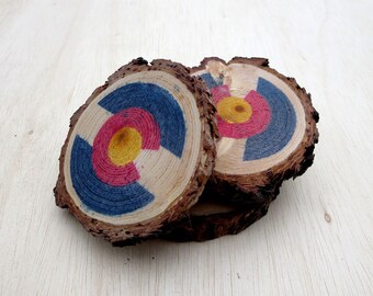 Colorado Flag Wood Print Coaster Set