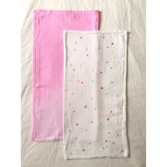 Pastel Confetti Print Muslin Cloth Duo Baby by mammaandmini