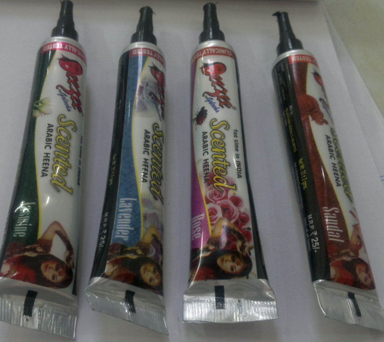 8x black color Henna Tube henna kit Natural Henna paste