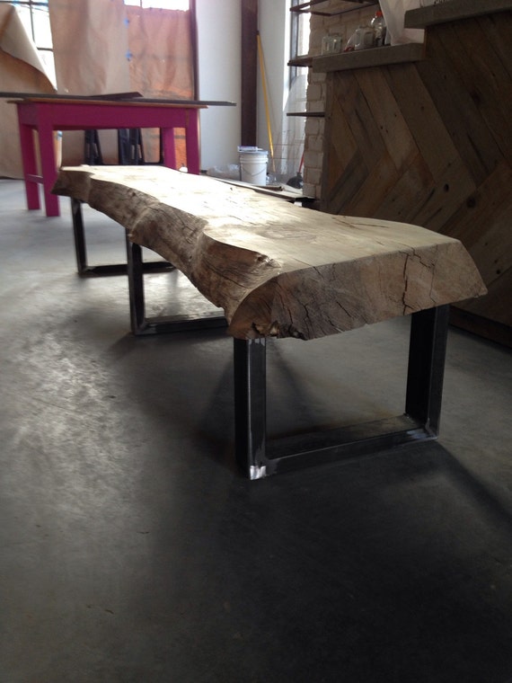 Items similar to Solid, Live Edge, Pine Outdoor/Indoor Bench on Etsy