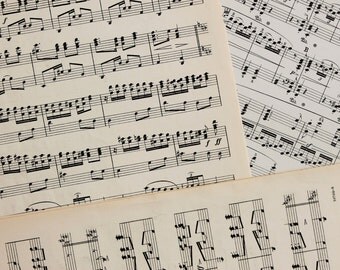Antique Sheet Music Pages 25 x Approx A4, for decoupage, craft, collage etc...