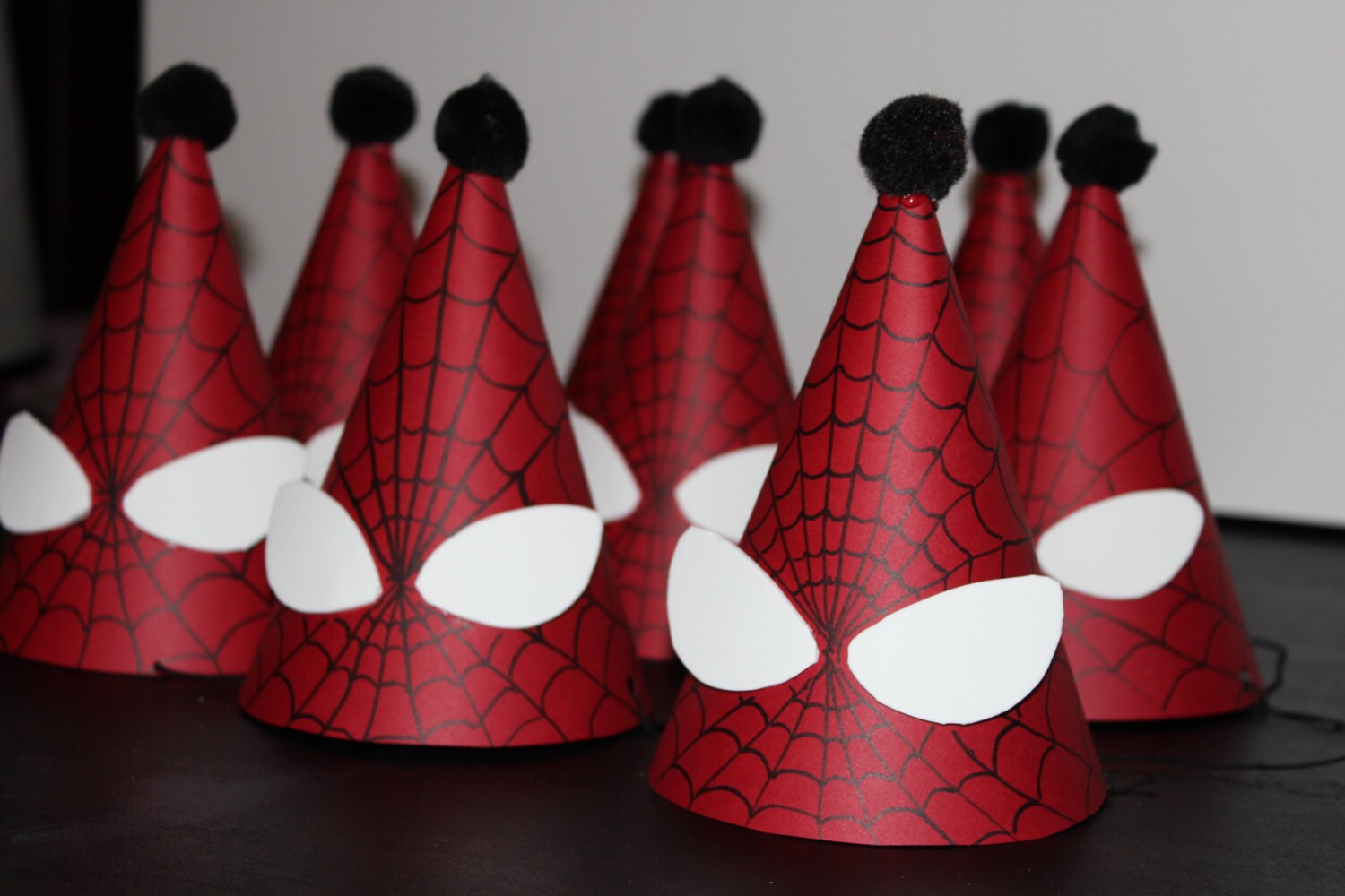 Spiderman Birthday party hats Spiderman Theme by LittleGoobers