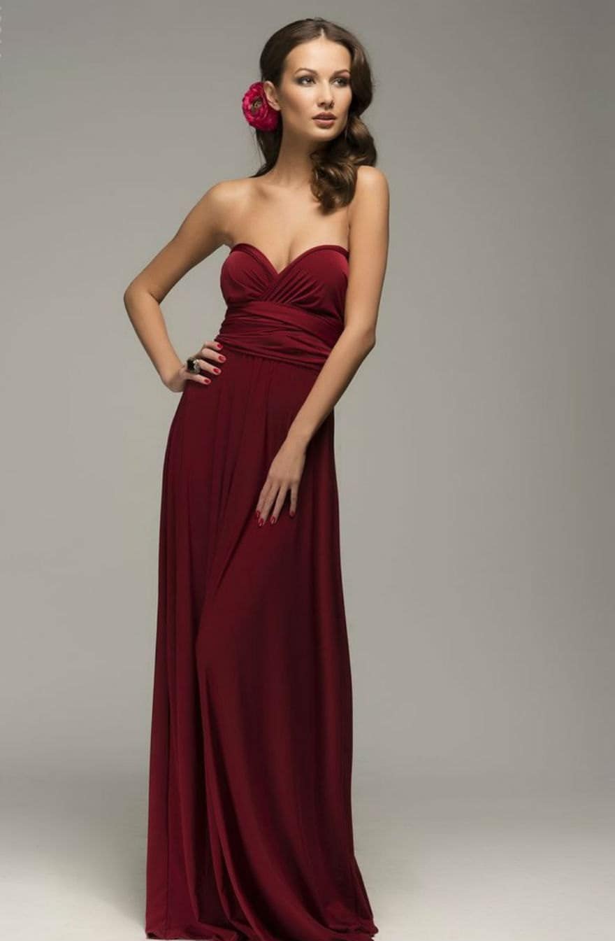 Burgundy Infinity Dress Bridesmaid Dress Wrap by Dioriss on Etsy