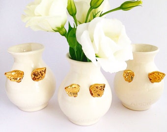 Personalized Vases - Personalised Vase - White Ceramic Vase - Flower Vase - Ceramic and Pottery - Ceramic Vase - FREE SHIPPING within Aus
