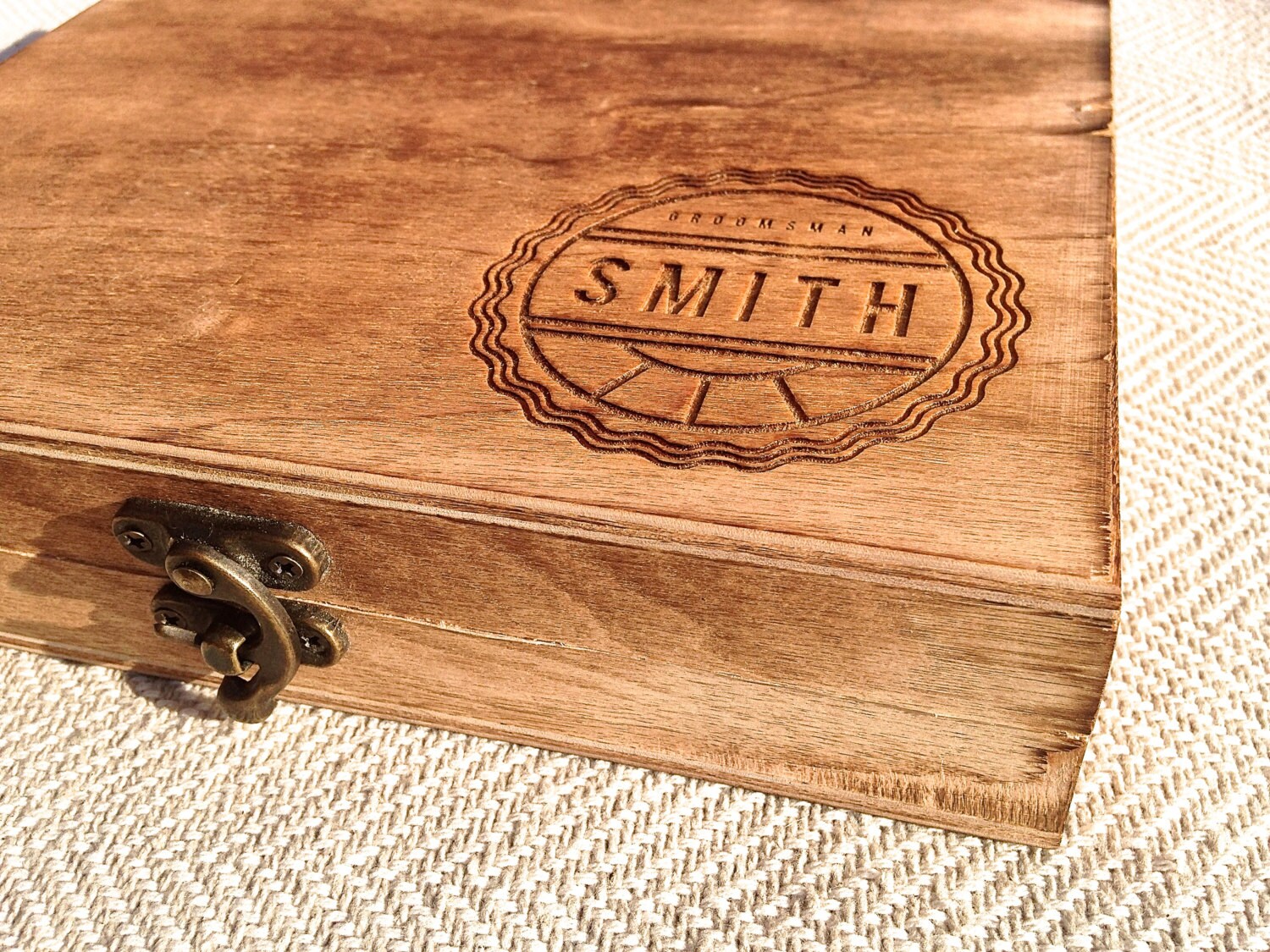 Groomsmen Gift Box Personalized Cigar Box by SwankyBadgerDesign