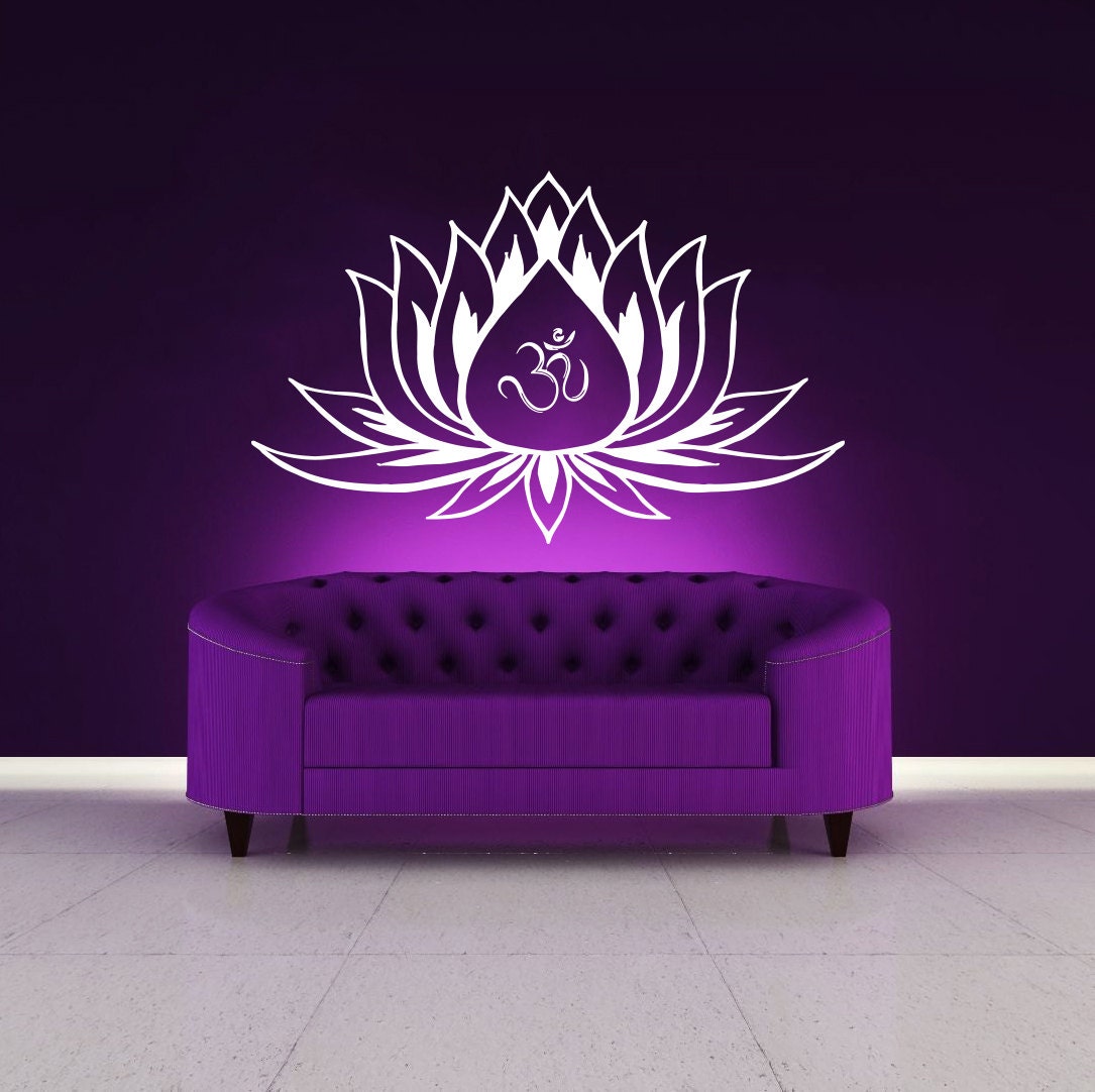 Wall Decals Lotus Flower Vinyl Sticker Decal by TrendyWallDecals