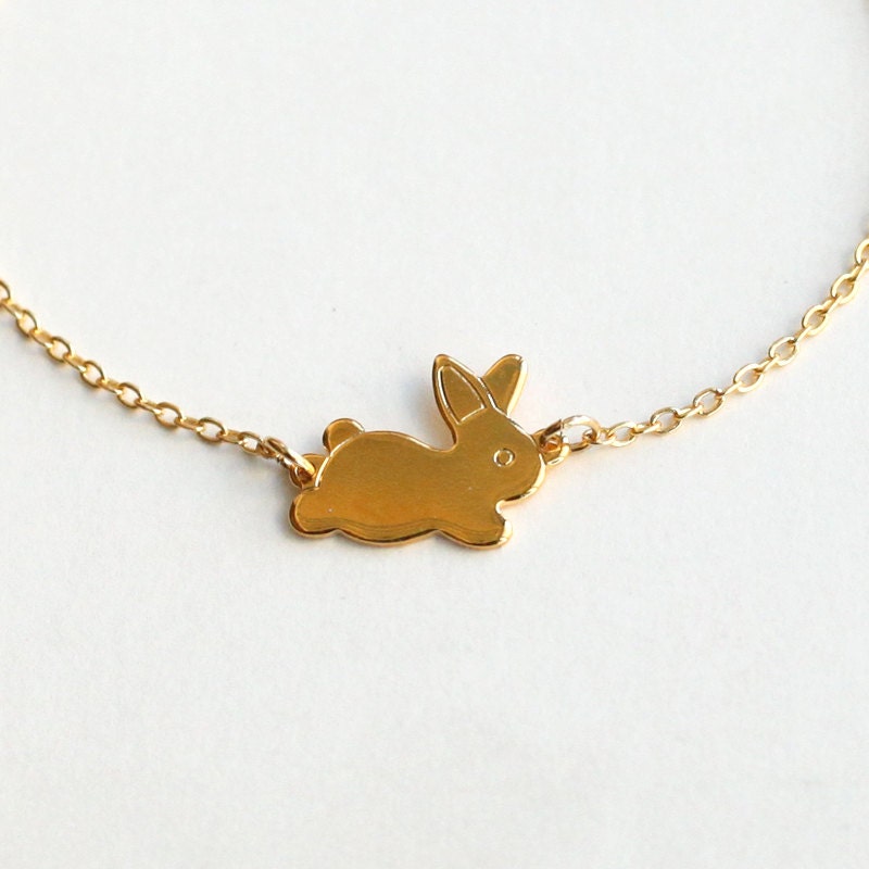 Gold rabbit bracelet Bunny bracelet gold Rabbit Rabbit