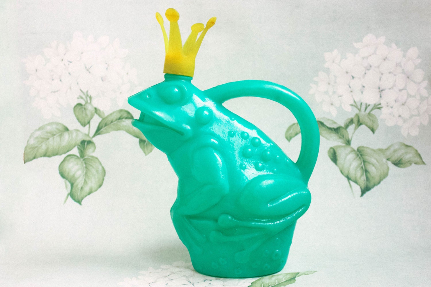 RESERVED / Frog Watering Can / Cute 1970's by LittleMonstersStore