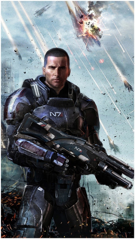 Items similar to Commander Shepard of Mass Effect on Etsy