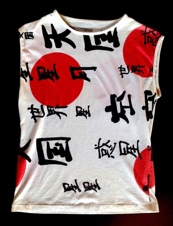 japanese writing on shirt