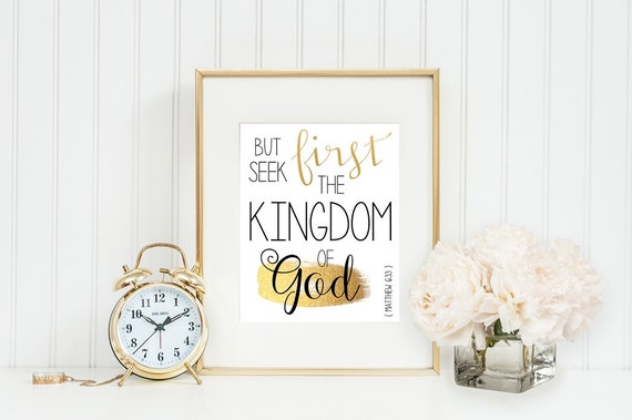 Seek First The Kingdom Printable Seek First Printable