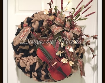 Custom Heirloom Wreath (Shown with Heirloom Violin)