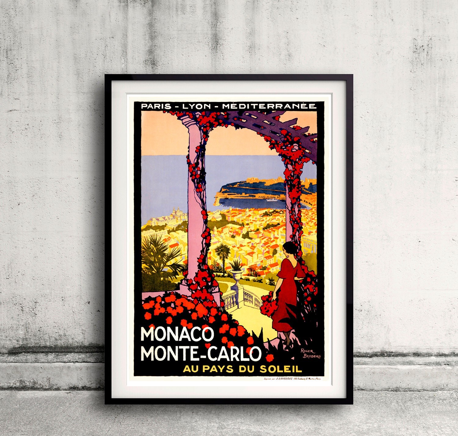 Monaco Monte-Carlo travel poster 1920 vintage travel poster