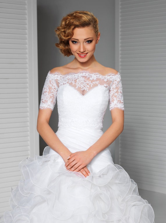 Lace Bridal Topper in Ivory or White