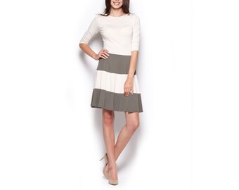BB8390 Elwood Dress Olive Geometric Print