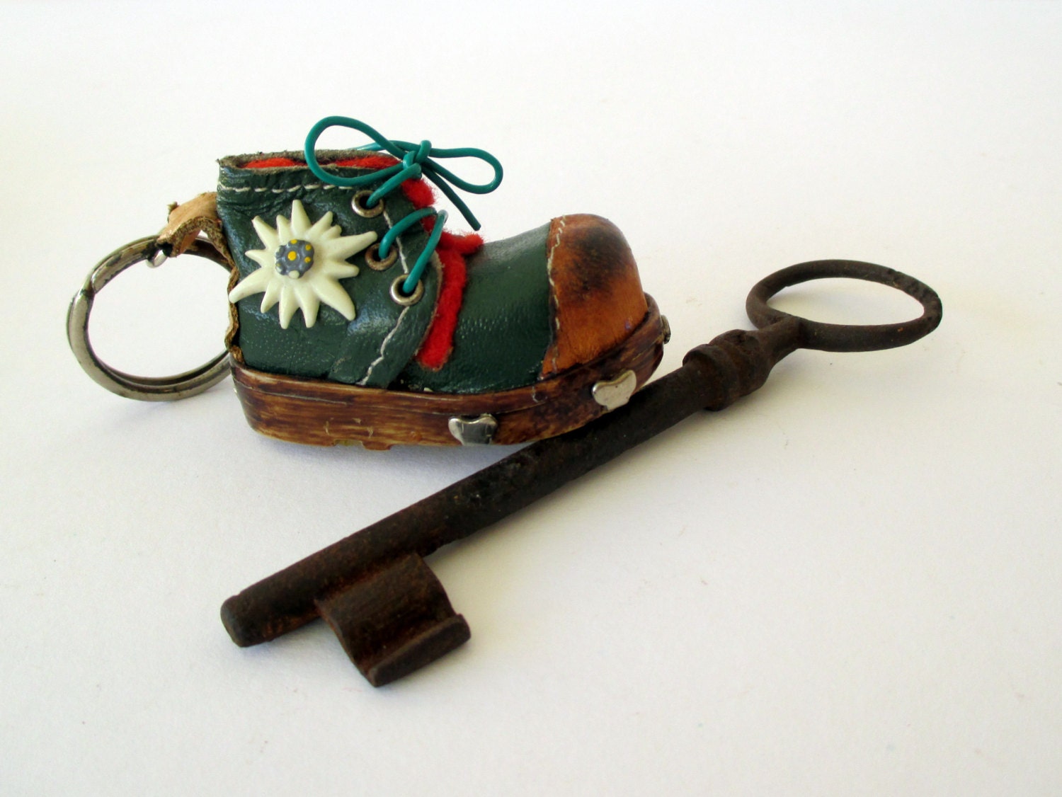 Hiking Boot Souvenir Keychain Bavarian Alps by aPlaceOfRefuge
