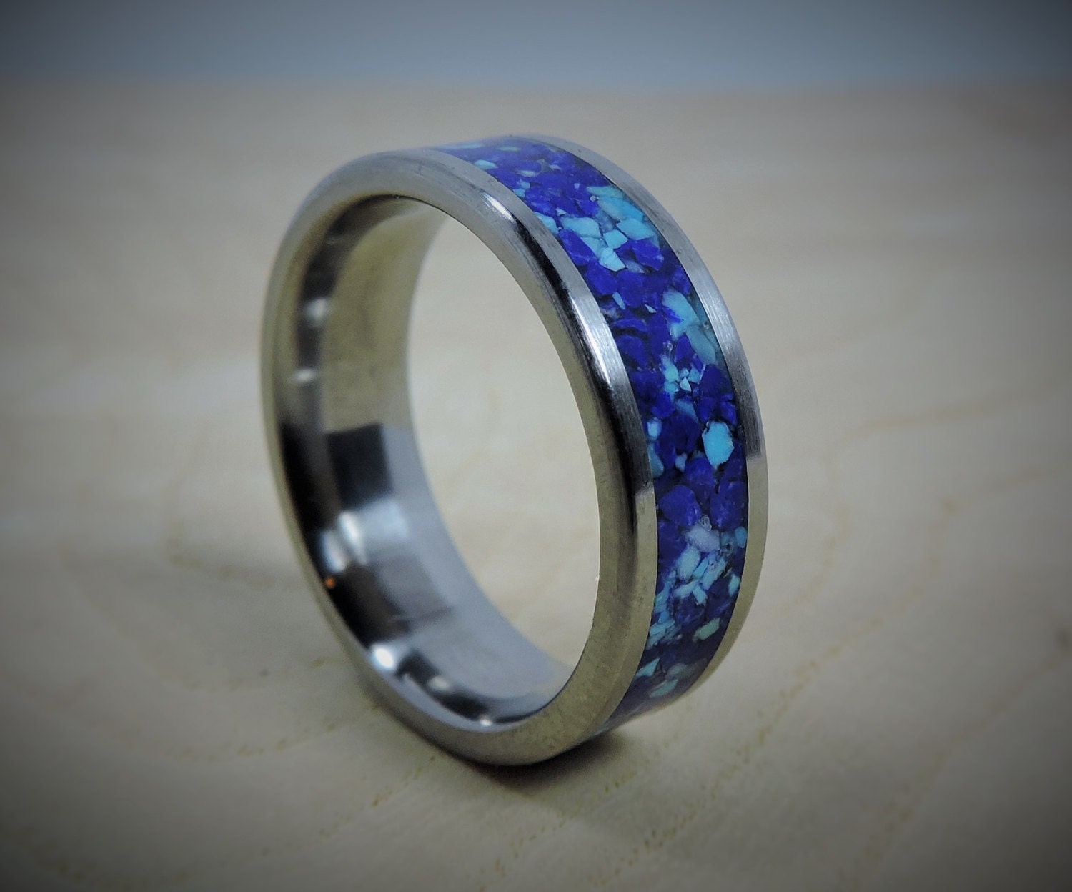 custom made men's titanium wedding ring