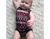 super soft geometric print onesie
