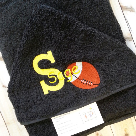 Personalized Hooded Football Towel with Custom