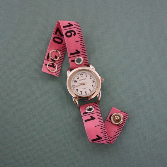 Tape Measure Watch Round Face by undoneclothing on Etsy
