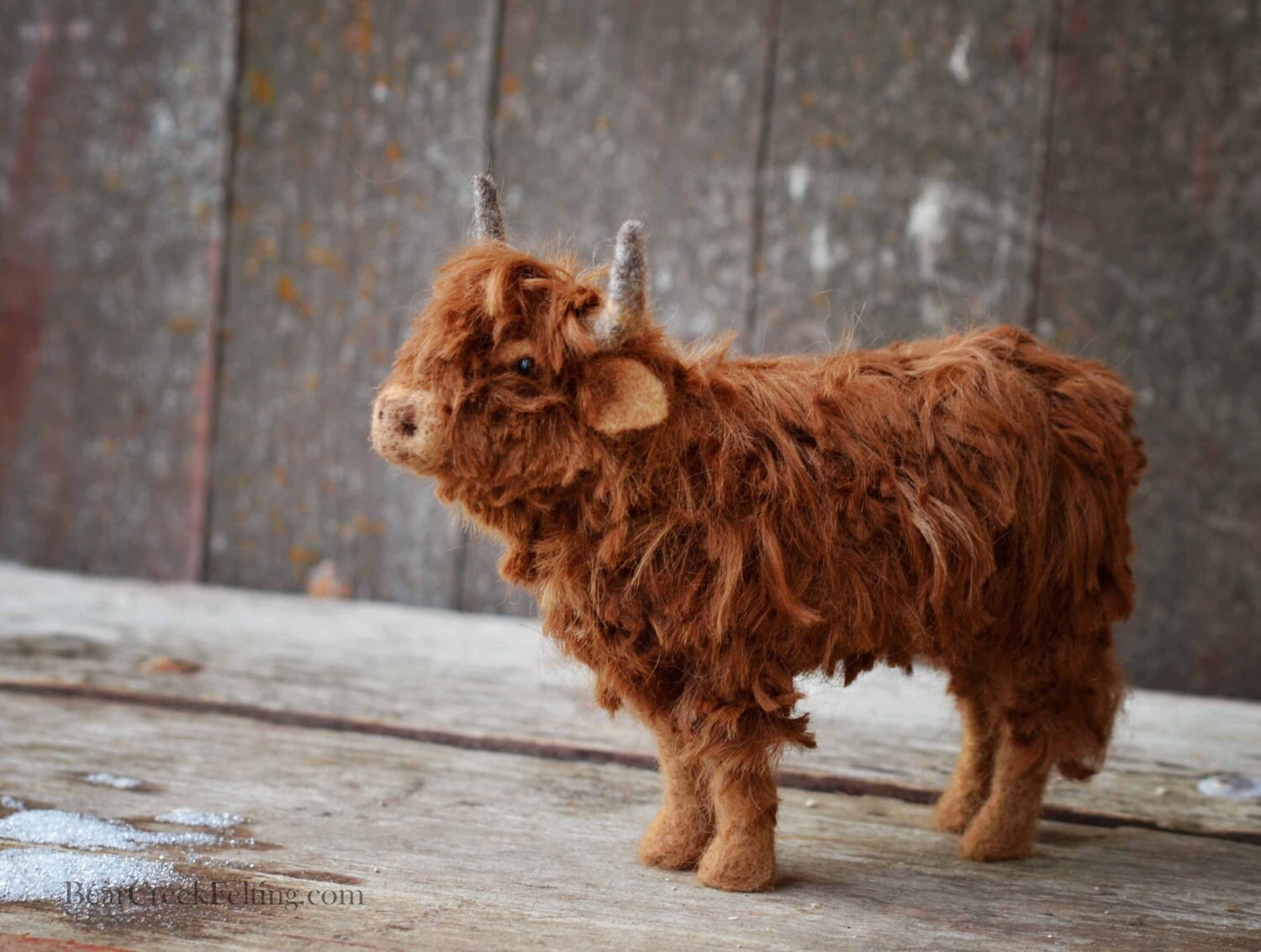 Needle Felted Scottish Highlander Cattle