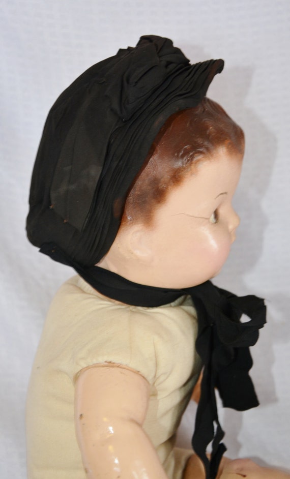 Victorian 1800s Antique Baby or Doll Mourning by MyVintageHatShop