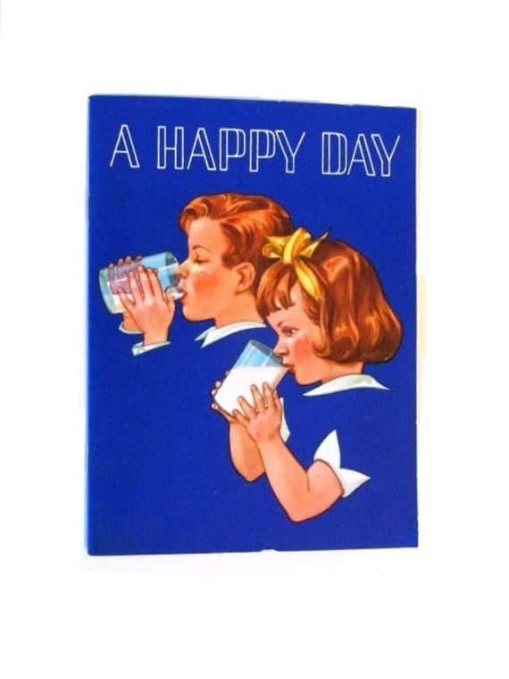 A Happy Day - Dairy  Council Promotion booklet - 1962 printing - Miriam Jane Hurford