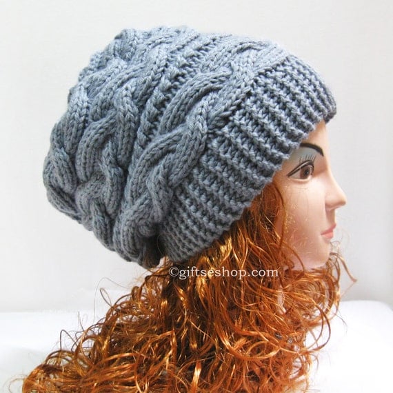 Knitting Pattern Hat Knitting Pattern Slouchy Beanie