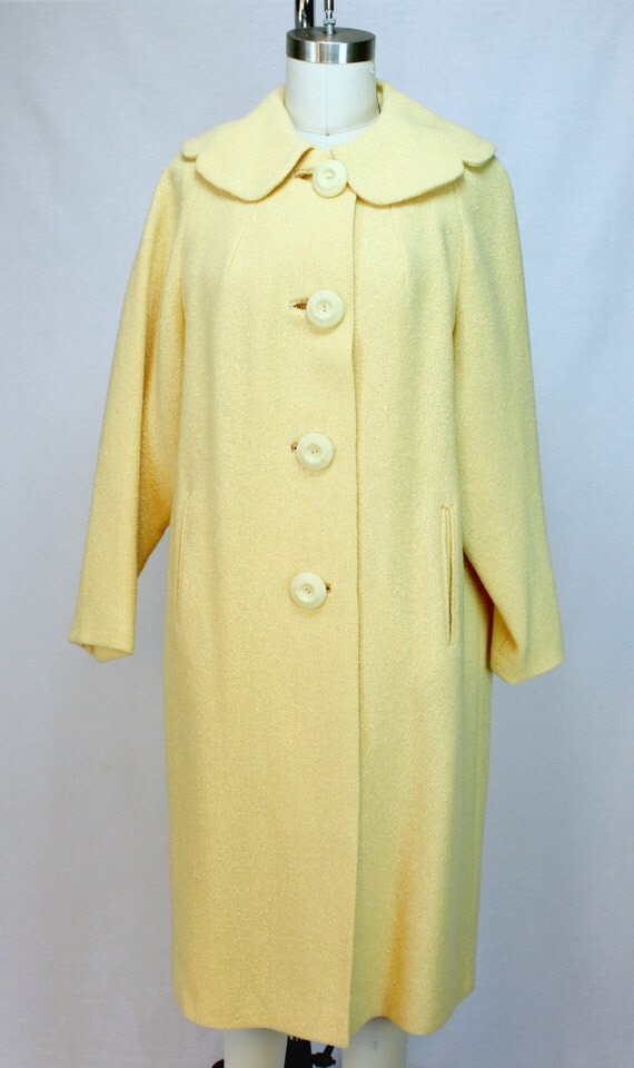Pastel Spring Coat / Oversized Pastel Coat / Pale Yellow