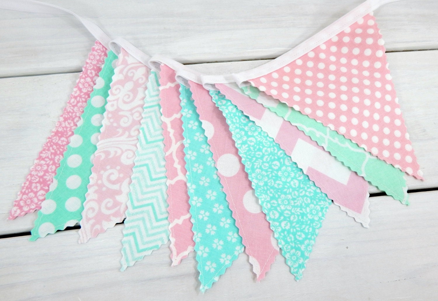 Banner Bunting Photo Prop Fabric Flags Baby Girl Nursery