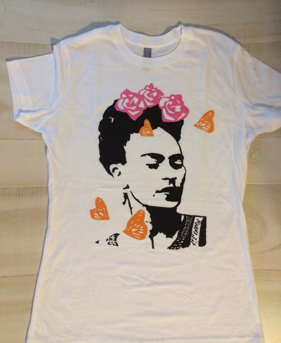 White T-Shirt Frida by vivalapress on Etsy