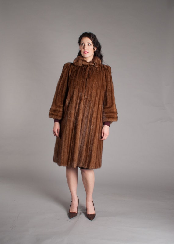 Vintage 1940s Mink Fur Coat 40s Fur Coat Coat by concettascloset