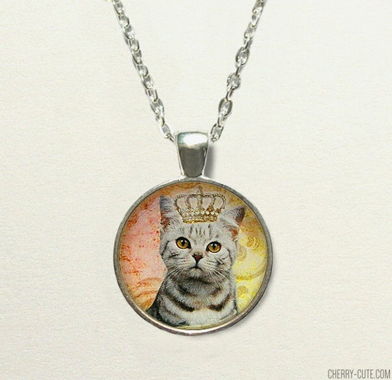 Funny Cat Necklace cat jewelry necklace cat pendant