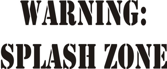 Items similar to Vinyl Wall Art Fun Kids Bathroom Warning: Splash Zone