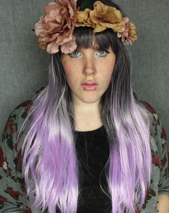 SALE Ombre Purple Wig. Pastel Purple wig. Long Purple wig. Purple Scene wig. Pastel Goth wig