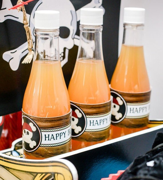 Pirate Party Water Bottle Labels - INSTANT DOWNLOAD Il_570xn