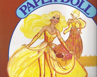 Golden Dream Vintage Barbie Paper Doll Book, 1982
