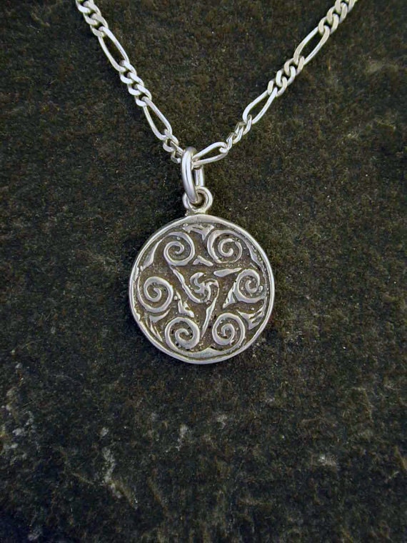 Sterling Silver Celtic Swirls Pendant on a Sterling Silver